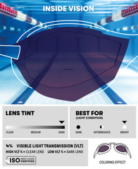 Arena Cobra Core Swipe Mirror Racing Goggles - Emerald/Plum/Black