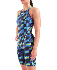 Arena Women's Powerskin ST Next Aqua Gleam limited edition kneesuit in aqua and gleam, featuring sleek, form-fitting swimwear design.