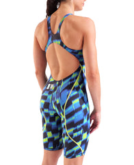 Arena Women's Powerskin ST Next Aqua Gleam limited edition kneesuit in aqua and gleam colors, featuring sleek, high-performance swimwear design.