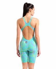 Arena Women's Powerskin ST Next Ltd Edition kneesuit in Fireflow Seaglass with sleek, form-fitting design for competitive swimming.