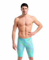 Arena men's Powerskin ST Next Ltd Edition jammer in Fireflow Seaglass, sleek swimwear with a fitted, performance-enhancing design.