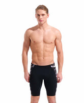 Black Arena men's Wave swim jammer with a sleek, fitted design for competitive swimming and training.