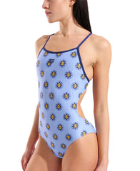 Arena Womens Sunny Tie Back Swimsuit - Turquoise/Multi
