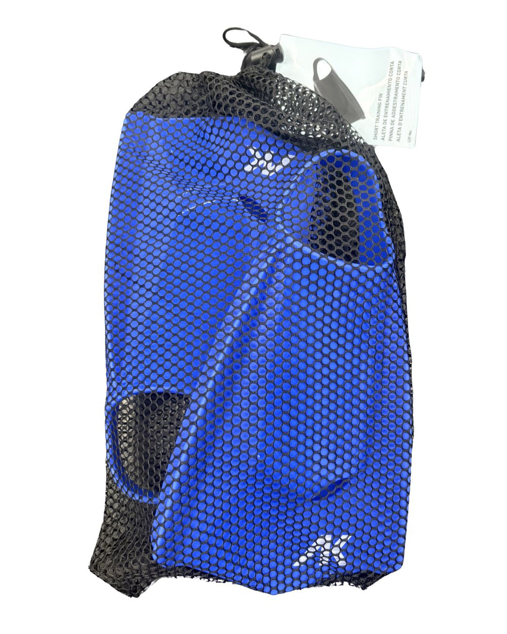 Allens Swimwear AK Training Fins in royal blue, designed for swimming training, showing the fins laid flat on a white background.
