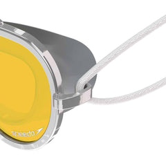 Speedo Kids Sunny G Mariner mirrored goggles with silver, bronze, and gold reflective lenses for swimming.