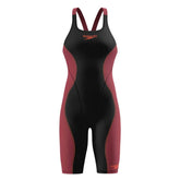 Speedo Fastskin HyperSpark Solid Openback Kneeskin - Black/Regal Red Ml