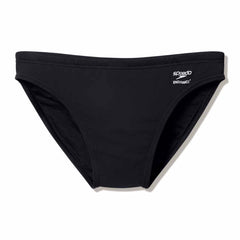 Speedo men's solid Endurance+ Max briefs in Team Black, featuring a comfortable fit and durable swimwear fabric.