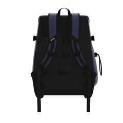 Speedo navy 45L Pro backpack with multiple compartments and padded straps for swimming gear storage.
