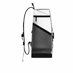 Speedo 35L Team Bag backpack in matte silver with multiple compartments, designed for athletes and sports enthusiasts.
