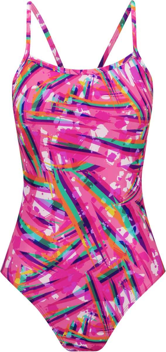 Amani Womens Skylark Proback One Piece swimsuit in multi-color with a sleek, supportive design and sporty straps.