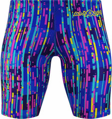 Amani Boys Cypher jammer in multi-color, featuring a sleek fit and vibrant pattern, designed for boys' swimwear.