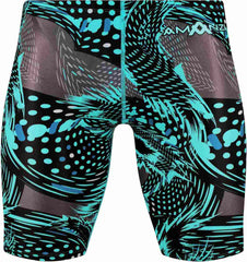 Amanzi Boys Hyperdrive Jammers in multi-color, stretchy swimwear fabric, designed for active swimming and training.