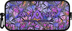 Amanzi Flutter neoprene goggle case in multi-color design, providing protective storage for goggles.