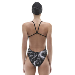 TYR Womens Arterix Cutoutfit Swimsuit - Titanium