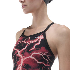 TYR Womens Arterix Diamondfit Swimsuit - Red