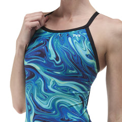 TYR Womens Olea Diamondfit Swimsuit - Blue/Green