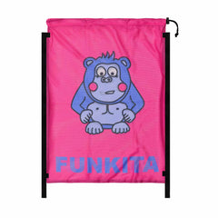 Way Funky purple mesh gear bag with pink accents, back view showing spacious storage and breathable mesh design.