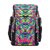 Colorful Way Funky Happy Hide Space Case backpack with multiple compartments and adjustable straps, ideal for everyday use.