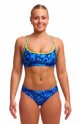 Funkita Ladies Hill Billy Blues Sports Top - Blue
