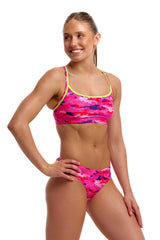 Funkita Womens Special Pops Sports Top - Pink/Multi