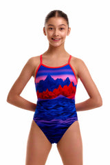 Funkita Girls High Lights Single Strap One Piece Swimsuit - Multi