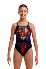Funkita Girls Meow Baby Single Strap One Piece Swimsuit - Multi