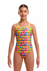 Funkita Girls Pinky Piney Single Strap One Piece Swimsuit - Multi