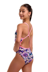 Funkita Girls Wings To Fly Single Strap One Piece Swimsuit - Multi