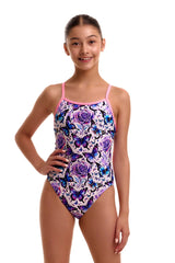 Funkita Girls Wings To Fly Single Strap One Piece Swimsuit - Multi