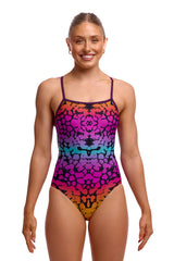 Funkita Womens Wild Animal Single Strap One Piece Swimsuit - Multi