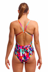 Funkita Ladies Art Dropout Single Strap One Piece Swimsuit - Multi