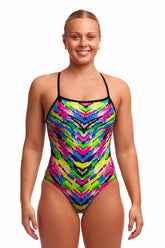 Funkita Ladies Happy Hide Single Strap One Piece Swimsuit - Multi