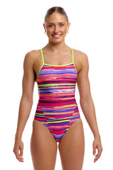 Funkita Womens Lolly Layers Single Strap One Piece Swimsuit - Multi