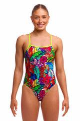 Funkita Ladies Loud Proud Single Strap One Piece Swimsuit - Multi