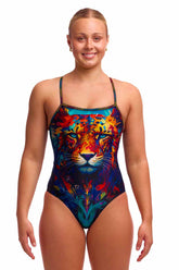 Funkita Ladies Meow Baby Single Strap One Piece Swimsuit - Multi