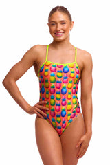Funkita Ladies Pinky Piney Single Strap One Piece Swimsuit - Multi