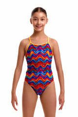 Funkita Girls Plastic Fantastic Diamond Back One Piece Swimsuit - Multi