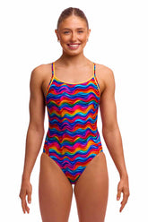 Funkita Ladies Plastic Fantastic Diamond Back One Piece Swimsuit - Multi