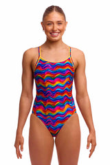 Funkita Ladies Plastic Fantastic Diamond Back One Piece Swimsuit - Multi