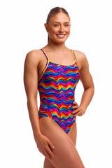 Funkita Ladies Plastic Fantastic Diamond Back One Piece Swimsuit - Multi