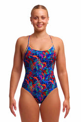 Funkita Ladies Weedy One Diamond Back One Piece Swimsuit - Multi