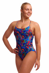 Funkita Ladies Weedy One Diamond Back One Piece Swimsuit - Multi