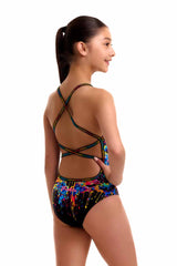 Funkita Girls Killer Cupid Strapped In One Piece Swimsuit - Multi