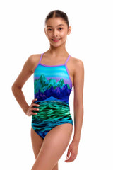 Funkita Girls Mintie Montie Strapped In One Piece Swimsuit - Multi