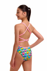 Funkita Girls Punchy Bunch Strapped In One Piece Swimsuit - Multi