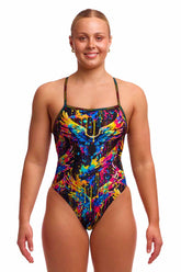 Funkita Ladies Killer Cupid Strapped In One Piece Swimsuit - Multi