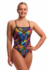 Funkita Ladies Killer Cupid Strapped In One Piece Swimsuit - Multi