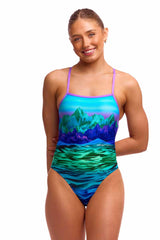 Funkita Ladies Mintie Montie Strapped In One Piece Swimsuit - Multi