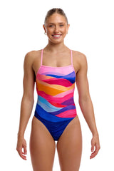 Funkita Womens Misty Mournes Strapped In One Piece Swimsuit - Multi
