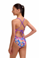 Funkita Girls Dreamy Weedy Tie Me Tight One Piece Swimsuit - Multi